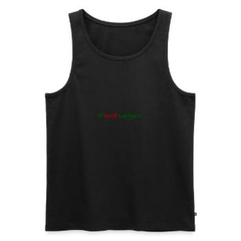 #notvegan - not vegan! - Männer Premium Bio Tank Top - Schwarz - Vorne - Michal (187cm)