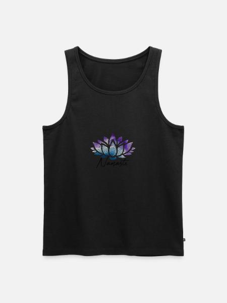 Namaste Lotusblüte bunt Muster Pattern - Männer Premium Bio Tank Top -