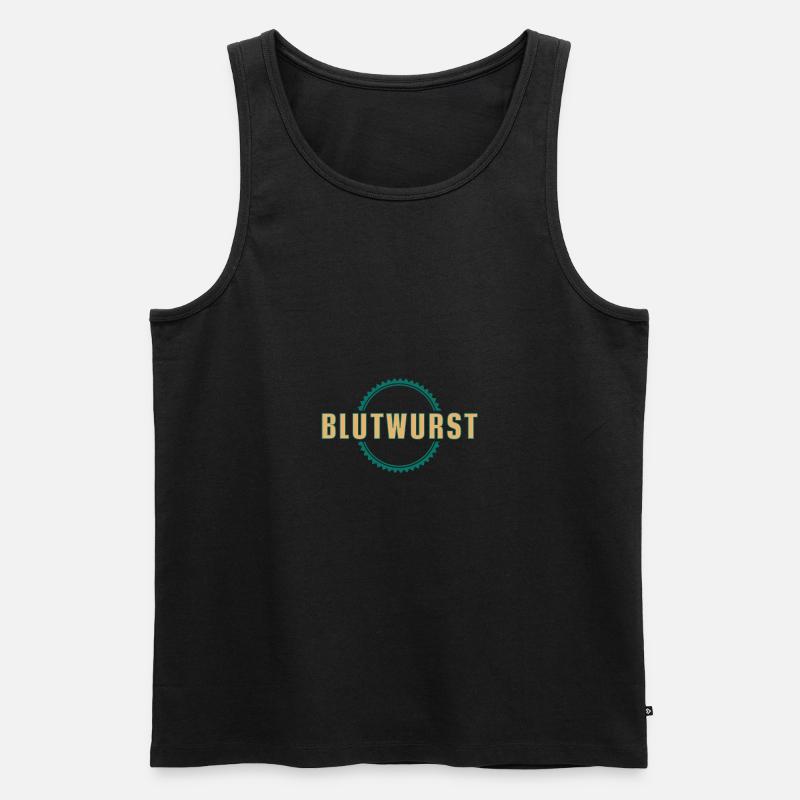 Blutwurst - Männer Premium Bio Tank Top - Schwarz