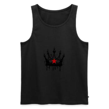 Symbole de la couronne - Débardeur bio Premium Homme - noir - Devant - Michal (187cm)