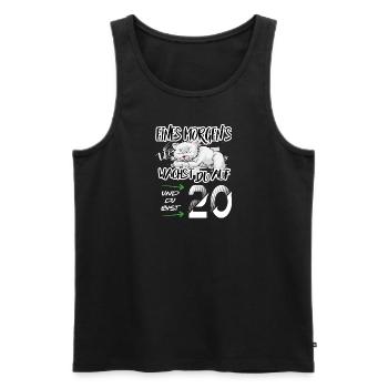 Geburtstag 20 Aufwachen Bär Hund Tiere Niedlich - Männer Premium Bio Tank Top - Schwarz - Vorne - AI Model Male 178 light (178cm)