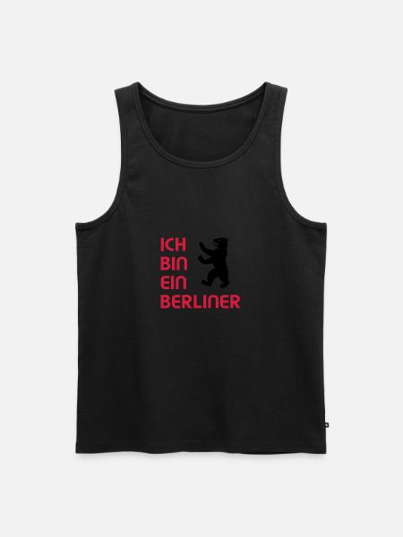 Ich bin ein Berliner - Männer Premium Bio Tank Top - Schwarz