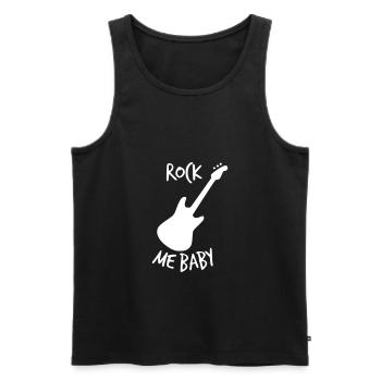 ROCK ME BABY - Männer Premium Bio Tank Top - Schwarz - Vorne - Michal (187cm)