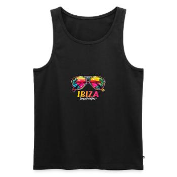 Ibiza beach Outfit - Männer Premium Bio Tank Top - Schwarz - Vorne - Michal (187cm)