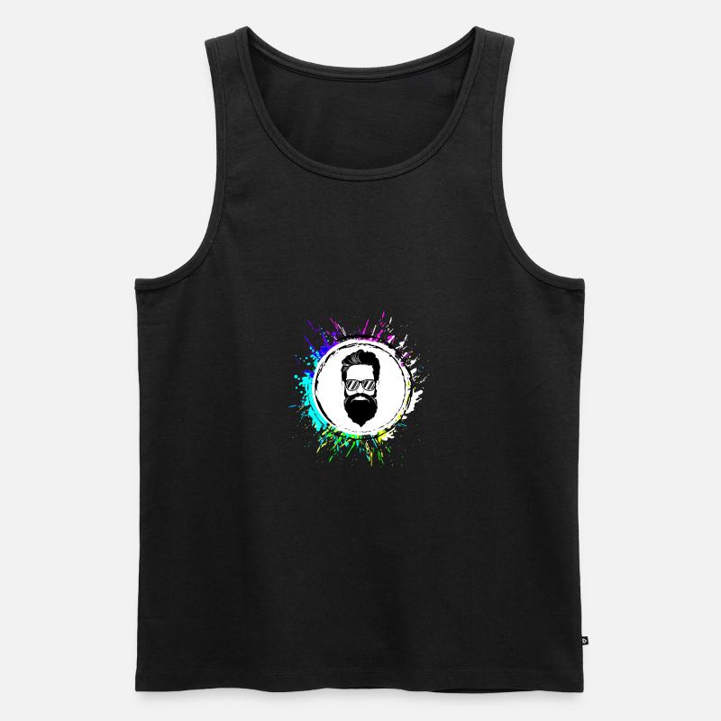 Face beard icon - Men's Premium Organic Tank Top - undefined