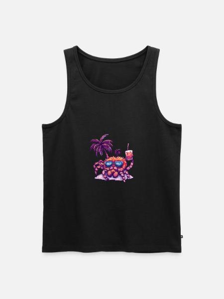 Tarantula Summer Beach Comic - Men's Premium Organic Tank Top -
