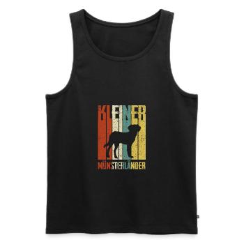 Kleiner Münsterländer Retro Vintage Shirt - Männer Premium Bio Tank Top - Schwarz - Vorne - AI Model Male 178 light (178cm)