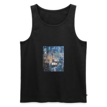 Art Series - Männer Premium Bio Tank Top - Schwarz - Vorne - AI Model Male 178 light (178cm)