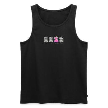 Quarter Horse Einhorn Shirt - Männer Premium Bio Tank Top - Schwarz - Vorne - Michal (187cm)