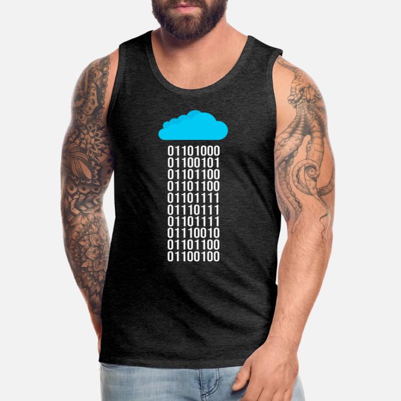 Programmeur Informaticien Codeur de code binaire Débardeur bio Premium Homme