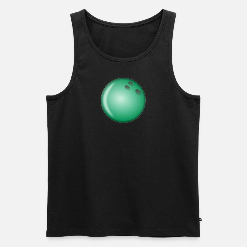 Bowling - Männer Premium Bio Tank Top - Schwarz