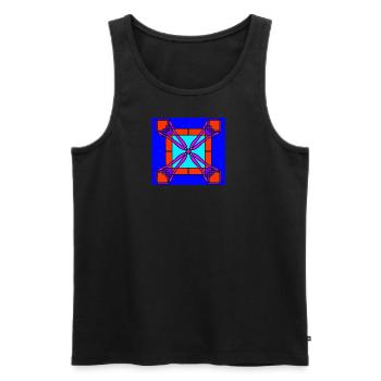 Muster - Männer Premium Bio Tank Top - Schwarz - Vorne - AI Model Male 178 light (178cm)