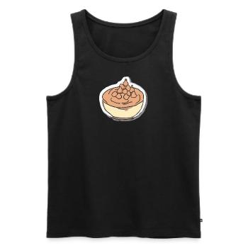 Hummus - Men's Premium Organic Tank Top - black - Front - AI Model Male 178 light (178cm)