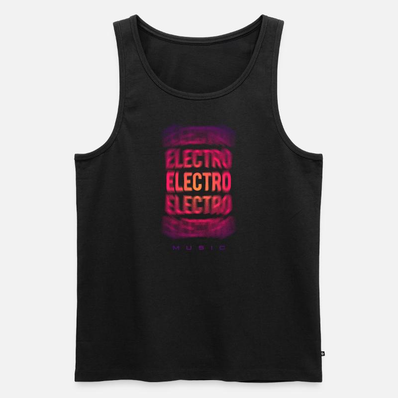 Electro Techno Rave - Männer Premium Bio Tank Top - Schwarz