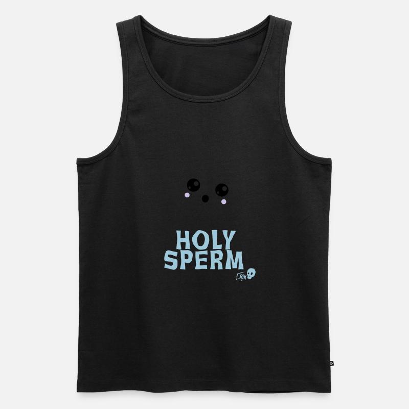 Holy Sperm - Männer Premium Bio Tank Top - Schwarz