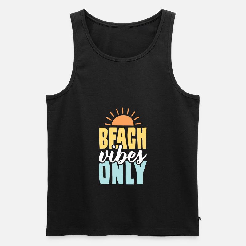 beach strand sommer - Männer Premium Bio Tank Top - Schwarz