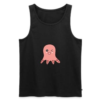 Octopus marine animals - Men's Premium Organic Tank Top - black - Front - AI Model Male 178 light (178cm)
