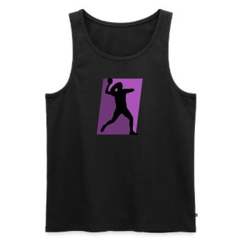 Sports de balle Sports de balle Équipe de ballon-chasseur - Débardeur bio Premium Homme - noir - Devant - Michal (187cm)