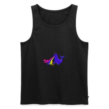 seehund,regenbogen,kotzender seehund,robbe,einhorn - Männer Premium Bio Tank Top - Schwarz - Vorne - AI Model Male 178 light (178cm)