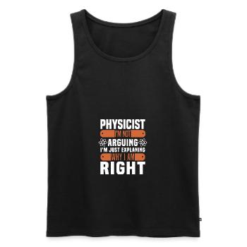 Physics - Men's Premium Organic Tank Top - black - Front - AI Model Male 178 light (178cm)