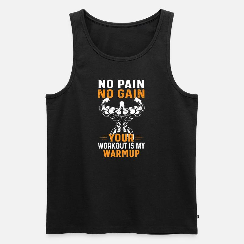 Workout - Männer Premium Bio Tank Top - Schwarz