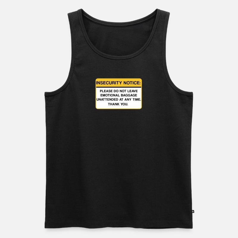 Emotionale Gepäckwarnung - Männer Premium Bio Tank Top - Schwarz