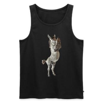 Esel - Männer Premium Bio Tank Top - Schwarz - Vorne - Michal (187cm)