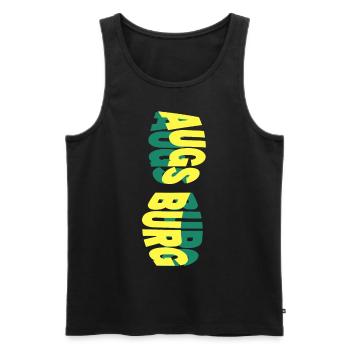 Augsburg Deutschland Stadt Skyline Schrift Bunt - Männer Premium Bio Tank Top - Schwarz - Vorne - Michal (187cm)