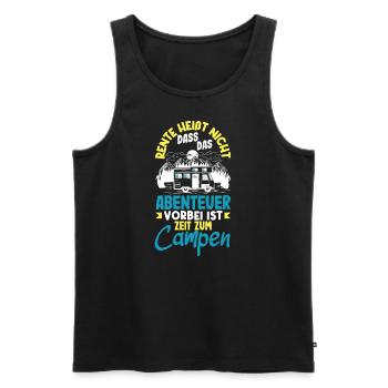 Rente heißt Zeit zum Campen - Männer Premium Bio Tank Top - Schwarz - Vorne - Michal (187cm)