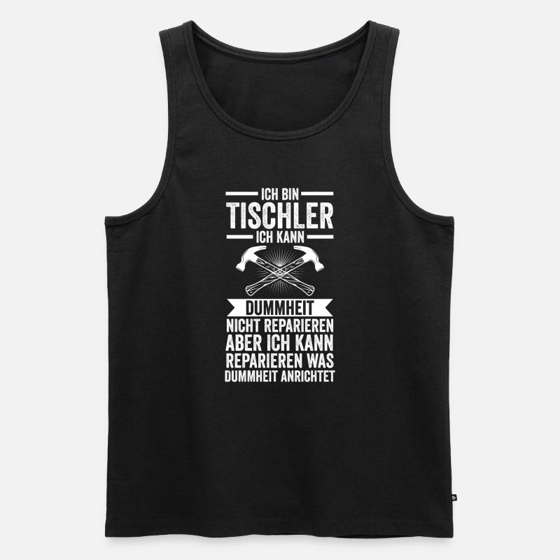 Tischler Beruf Tischlerei Geschenk - Männer Premium Bio Tank Top - Schwarz