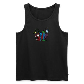 Anglerfisch - Männer Premium Bio Tank Top - Schwarz - Vorne - Michal (187cm)