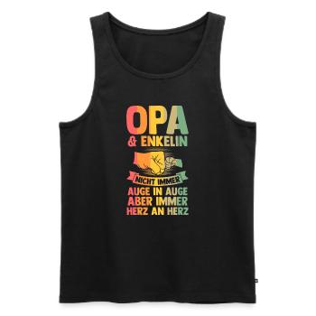 Patenonkel Pate Patenkind Geschenk - Männer Premium Bio Tank Top - Schwarz - Vorne - Michal (187cm)