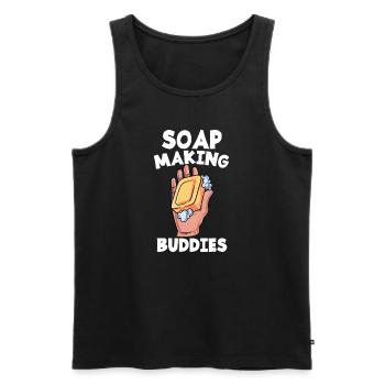 Seife Soap Hygiene Waschen Seifenherstellung - Männer Premium Bio Tank Top - Schwarz - Vorne - Michal (187cm)