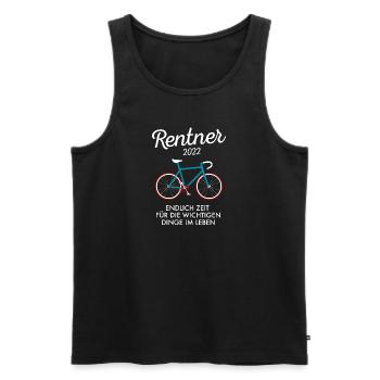 Rentner 2022 - Radfahrer Radsport Fahrrad - Männer Premium Bio Tank Top - Schwarz - Vorne - Michal (187cm)