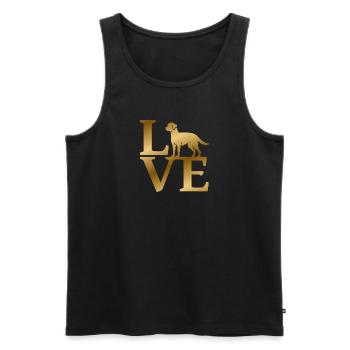 Love Labrador Retriever - Männer Premium Bio Tank Top - Schwarz - Vorne - AI Model Male 178 light (178cm)