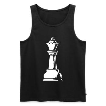 Échecs de la Reine - Débardeur bio Premium Homme - noir - Devant - AI Model Male 178 light (178cm)