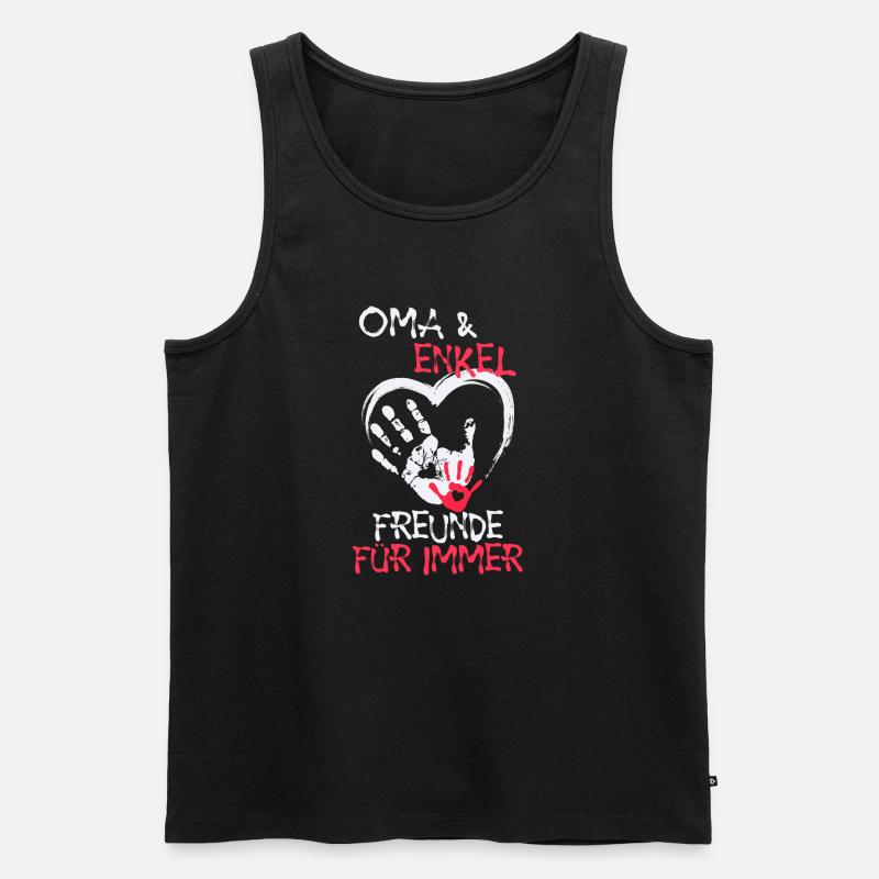 Lieblingsoma Oma Großmutter Statement Ruhestan - Männer Premium Bio Tank Top - Schwarz