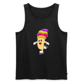 Cupcake Eislaufen Schlittschuhe - Men's Premium Organic Tank Top - black - Front - Michal (187cm)
