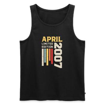 April 2007 - Birthday Gift April 2007 April - Men's Premium Organic Tank Top - black - Front - Michal (187cm)