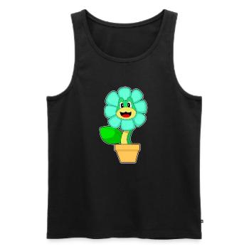 Schlange Blume - Männer Premium Bio Tank Top - Schwarz - Vorne - AI Model Male 178 light (178cm)