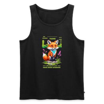 Der schlaue Fuchs vom Land - Männer Premium Bio Tank Top - Schwarz - Vorne - Michal (187cm)