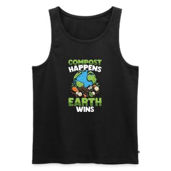  Kompost Passiert Der Erde Gewinnt Lustige - Männer Premium Bio Tank Top - Schwarz - Vorne - Michal (187cm)