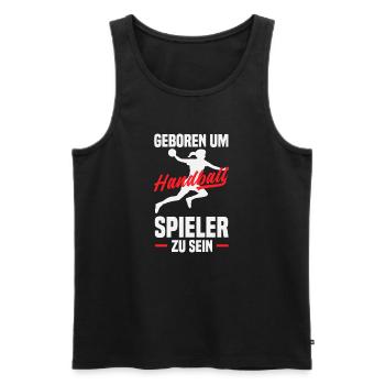 Handball Players Handball Handball Gifts - Men's Premium Organic Tank Top - black - Front - Michal (187cm)