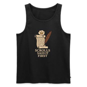 L’archéologie pharaonienne dans l’Égypte ancienne - Débardeur bio Premium Homme - noir - Devant - Michal (187cm)