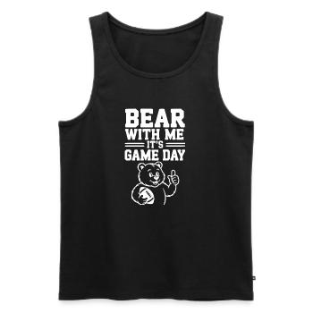 Bear With Me, It’s Game Day - Men's Premium Organic Tank Top - black - Front - Michal (187cm)