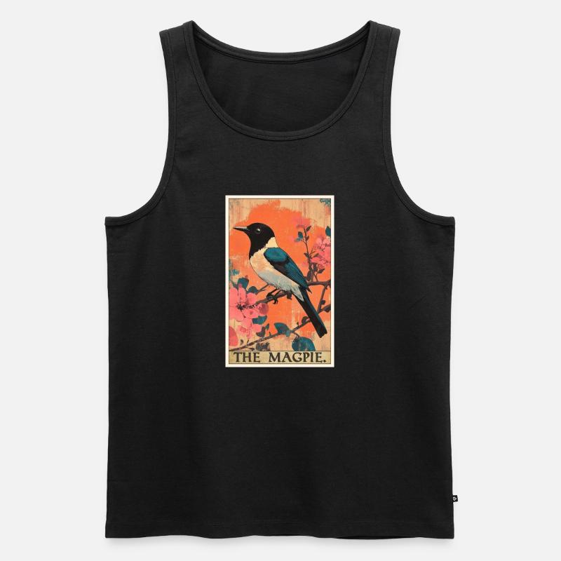 Elstern Elster - Männer Premium Bio Tank Top - Schwarz