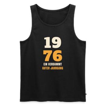 1976 Ein verdammt guter Jahrgang 50. Geburtstag - Männer Premium Bio Tank Top - Schwarz - Vorne - Michal (187cm)