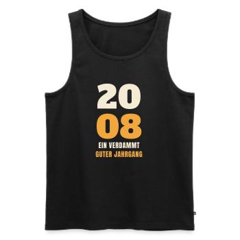 2008 Ein verdammt guter Jahrgang 18. Geburtstag - Männer Premium Bio Tank Top - Schwarz - Vorne - Michal (187cm)