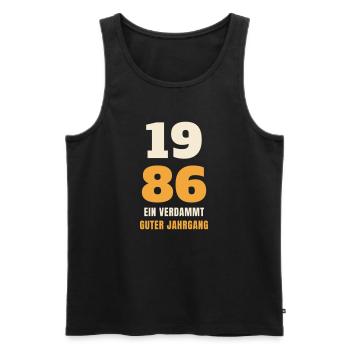 1986 Ein verdammt guter Jahrgang 40. Geburtstag - Männer Premium Bio Tank Top - Schwarz - Vorne - Michal (187cm)