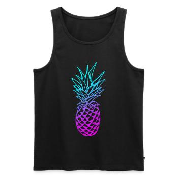 Pineapple Glow - Men's Premium Organic Tank Top - black - Front - AI Model Male 178 light (178cm)